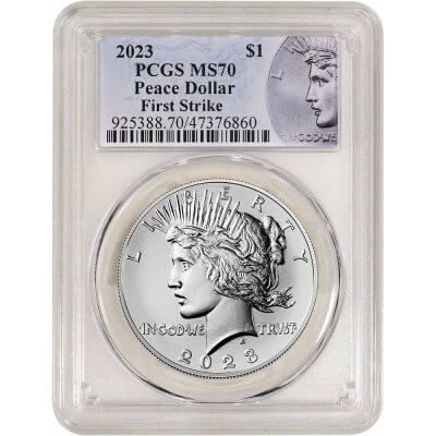 2023 US Peace Silver Dollar $1 PCGS MS70 First Strike Anniversary