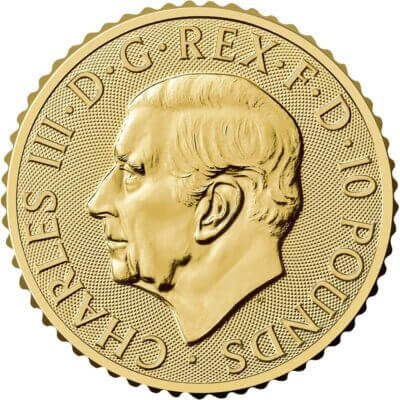 Great Britain Gold Royal Arms Coin £10 - 1/10 oz - BU - Random Date
