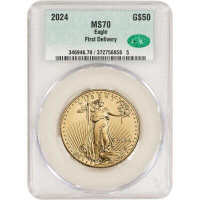 2024 American Gold Eagle 1 oz $50 - CAC MS70 First Delivery