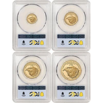 2024 W American Gold Eagle Proof 4 pc Year Set PCGS PR70 DCAM First Day Issue