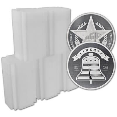 100 pc 1 oz Silver Round Asahi Liberty Bell .999 5 Tubes of 20