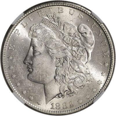1882 S US Morgan Silver Dollar $1 - NGC Brilliant Uncirculated