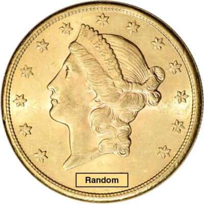 US Gold $20 Liberty Head Double Eagle - Almost Uncirculated - Random Date