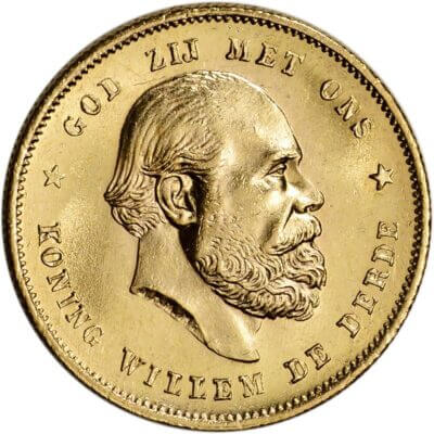 Netherlands Gold 10 Gulden .1947 oz - Willem III - BU - Random Date