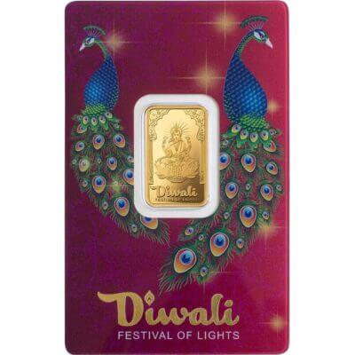 5 gram Gold Bar PAMP Suisse 2024 Diwali Lakshmi Festival of Lights 999.9 Assay