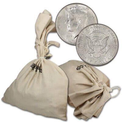 40% Silver Kennedy Half Dollars - $1000 Face Value - Circulated