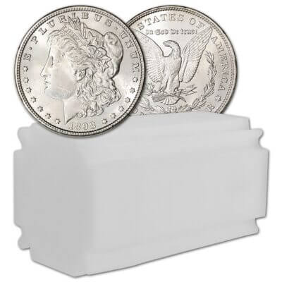 1898 US Morgan Silver Dollar $1 - BU - Roll of 20