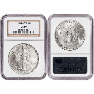 42-pc. 1986 - 2026 American Silver Eagle Complete Date Set NGC MS69