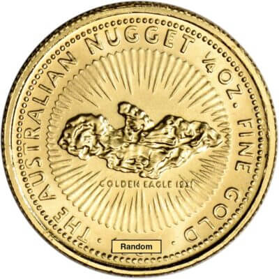 Australia Gold Nugget 1/4 oz $25 - Golden Eagle - BU - Random Date