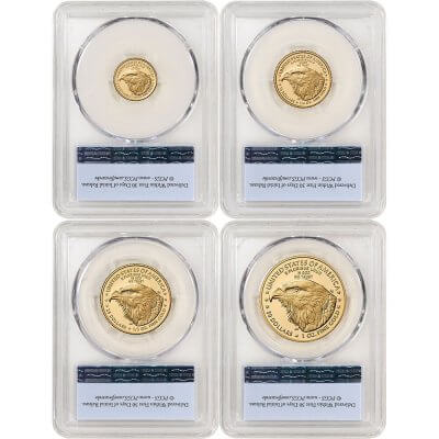2024 W American Gold Eagle Proof 4 pc Year Set PCGS PR70 DCAM First Strike