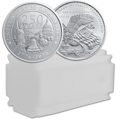 1 oz. Golden State Mint Silver Round - American 250th Anniversary .999 Fine - Tube of 20