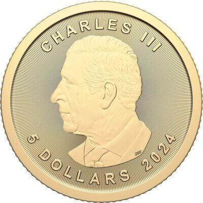 2024 Canada Gold Maple Leaf 1/10 oz $5 - BU