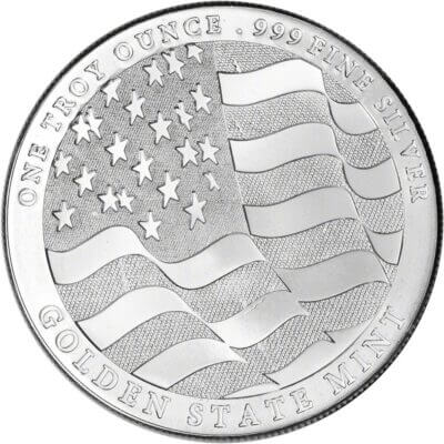 TEN (10) 1 oz. Golden State Mint Silver Round Eagle Design .999 Fine