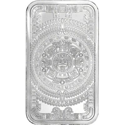 5 oz Golden State Mint Silver Bar Aztec Calendar .999 Fine