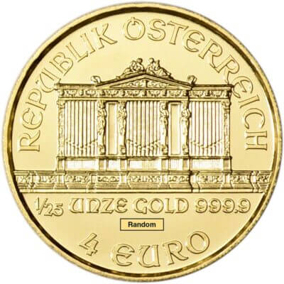 Austria Gold Philharmonic 1/25 oz - BU - Random Date