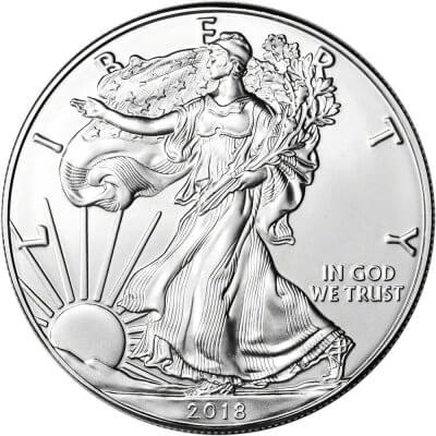 2018 American Silver Eagle 1 oz $1 - 1 Roll - Twenty 20 BU Coins in Mint Tube