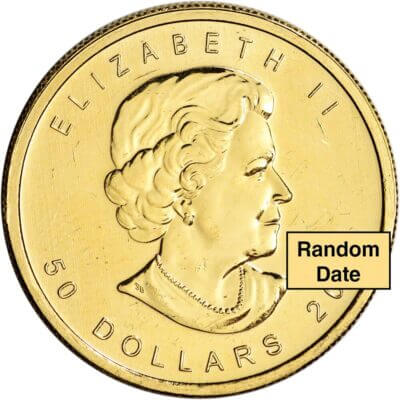Canada Gold Maple Leaf - 1 oz - $50 - .9999 Fine - Random Year