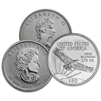 1/2 oz Platinum Coin .9995 Fine - Random Brand - Secondary Market