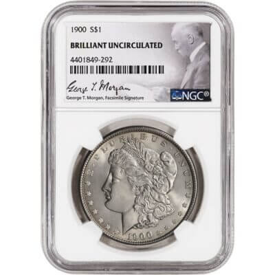 1900 US Morgan Silver Dollar $1 - NGC Brilliant Uncirculated