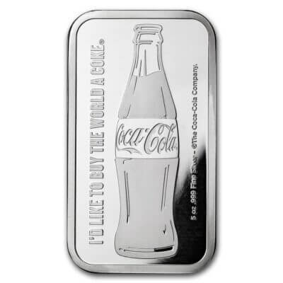 5 oz Silver Bar - 9Fine Mint - Coca Cola® - .999 Fine