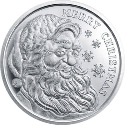 1 oz Golden State Mint Silver Round 2024 Santa .999 Fine