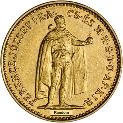 Hungary Gold 10 Korona .0980 oz - Franz Joseph I - Avg Circ - Random Date