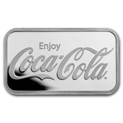 1 oz Silver Bar - 9Fine Mint - Coca Cola® - .999 Fine
