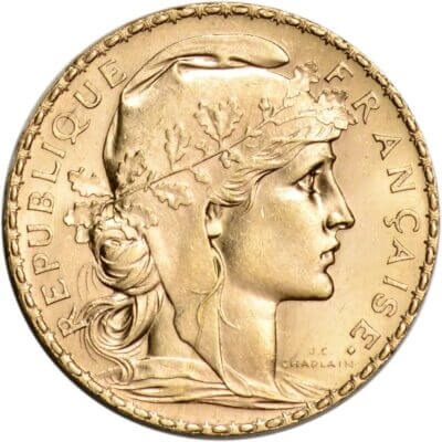 France Gold 20 Francs .1867 oz - Rooster - BU - Random Date