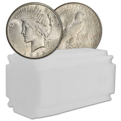 1923 S US Peace Silver Dollar $1 - BU - Roll of 20 Coins