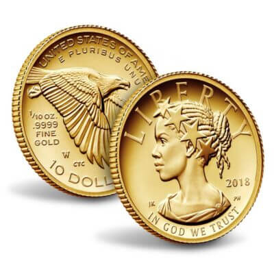 2018 American Liberty Gold High Relief 1/10 oz Proof $10 in OGP