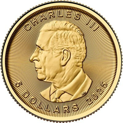 2025 Canada Gold Maple Leaf 1/10 oz $5 - BU - Sheet of Twenty 20 Coins