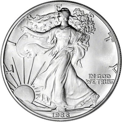 1988 American Silver Eagle Coin - NGC MS69