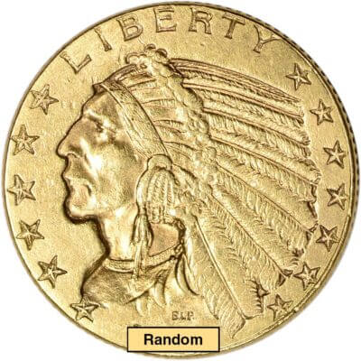 US Gold $5 Indian Head Half Eagle - Jewelry Grade - Random Date
