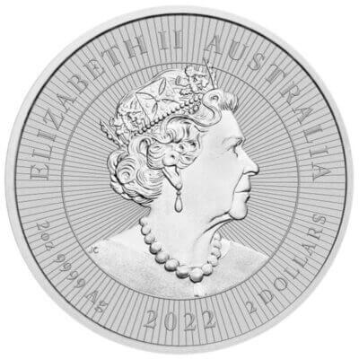 2022 P Australia Silver 2 oz Piedfort Next Generation Dingo $2 BU