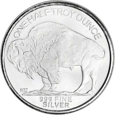100 pc. 1/2 oz. Highland Mint Silver Round Buffalo .999  5 Rolls Tubes of 20