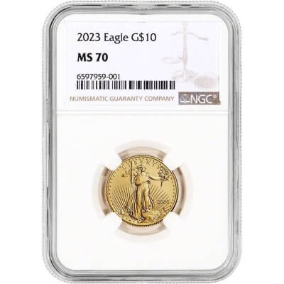 2023 American Gold Eagle 1/4 oz $10 - NGC MS70