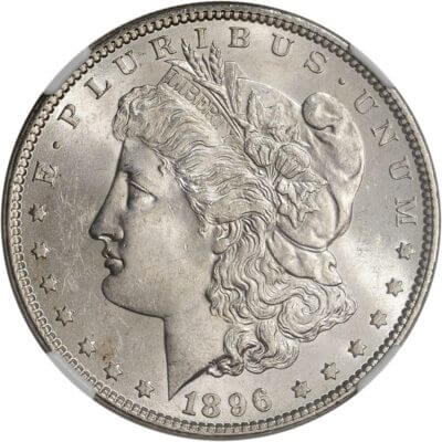 1896 US Morgan Silver Dollar $1 - NGC MS63