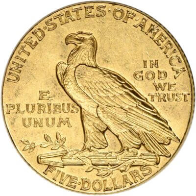 US Gold $5 Indian Head Half Eagle - PCGS MS63 - Random Date and Label