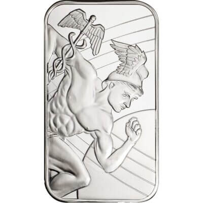 FIVE (5) 1 oz Silver Bar - Sunshine Minting Mercury .999 Fine - Sealed