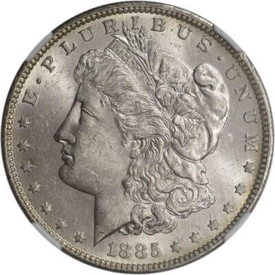 1885-O US Morgan Silver Dollar $1 - NGC Brilliant Uncirculated