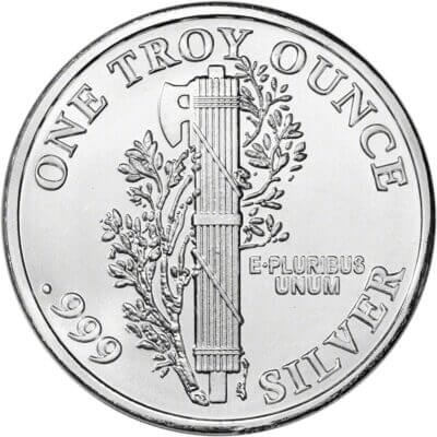 1 oz Silver Round CNT Mercury Dime Design .999 Fine Sealed Box of 500