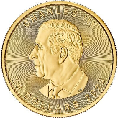 2025 Canada Gold Maple Leaf 1 oz $50 - BU
