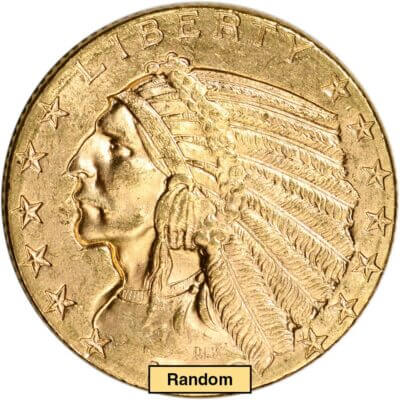 US Gold $5 Indian Head Half Eagle - BU - Random Date