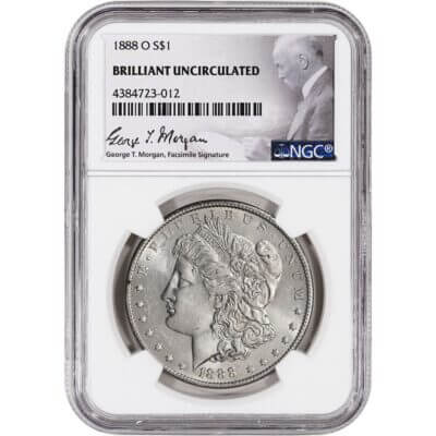 1888 O US Morgan Silver Dollar $1 - NGC Brilliant Uncirculated