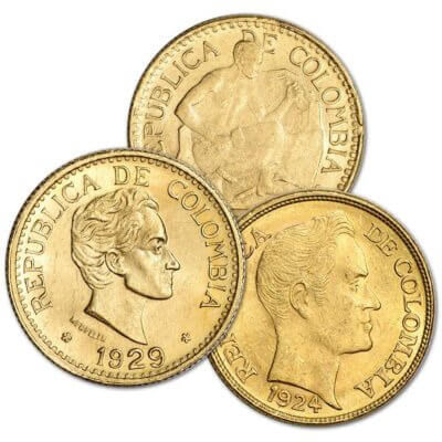 Colombia Gold 5 Pesos .2355 oz - Avg Circ Random Date