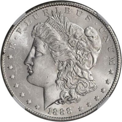1888 O US Morgan Silver Dollar $1 - NGC Brilliant Uncirculated