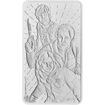 10 oz Silver Bar - Royal Mint - Star Wars Light Side 999.9 Fine