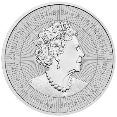 2023 P Australia Silver 2 oz Piedfort Next Generation Kangaroo $2 BU