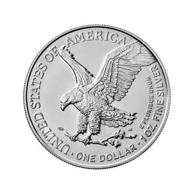 2021 American Silver Eagle Type 2 1 oz $1 - 1 Roll - Twenty 20 BU Coins in Mint