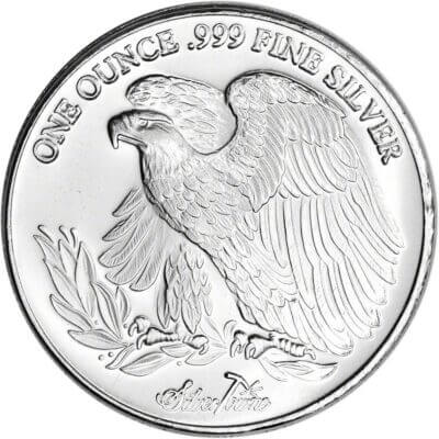 1 oz. Silvertowne Silver Round Saint-Gaudens Design .999 Fine Silver
